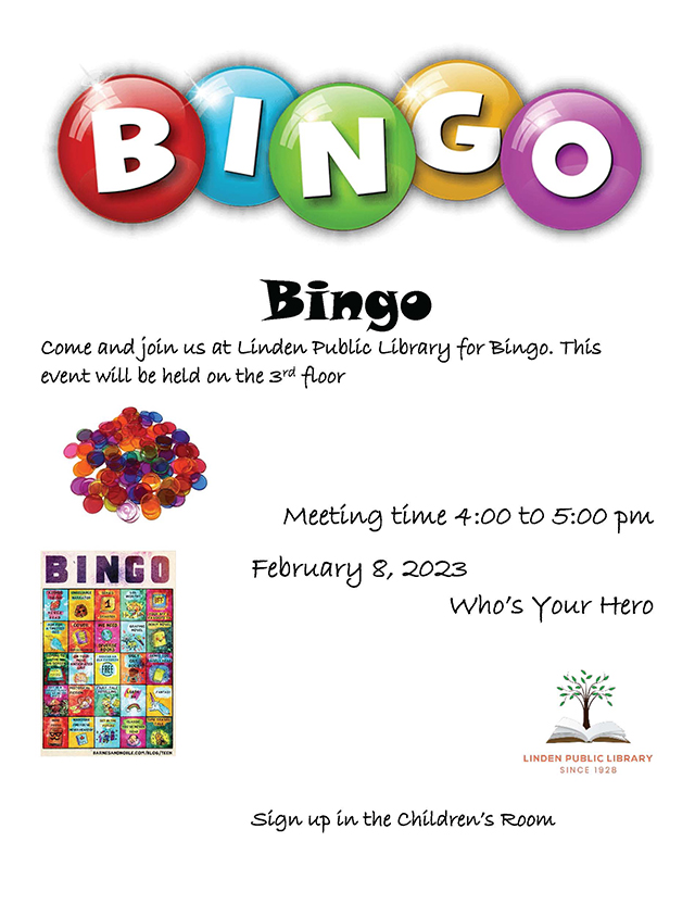 Bingo – Linden Free Public Library